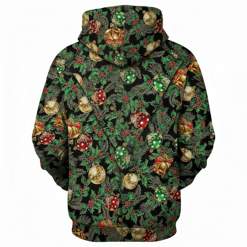 Christmas All Over Print 3D Graphic Long Sleeve Hoodie
