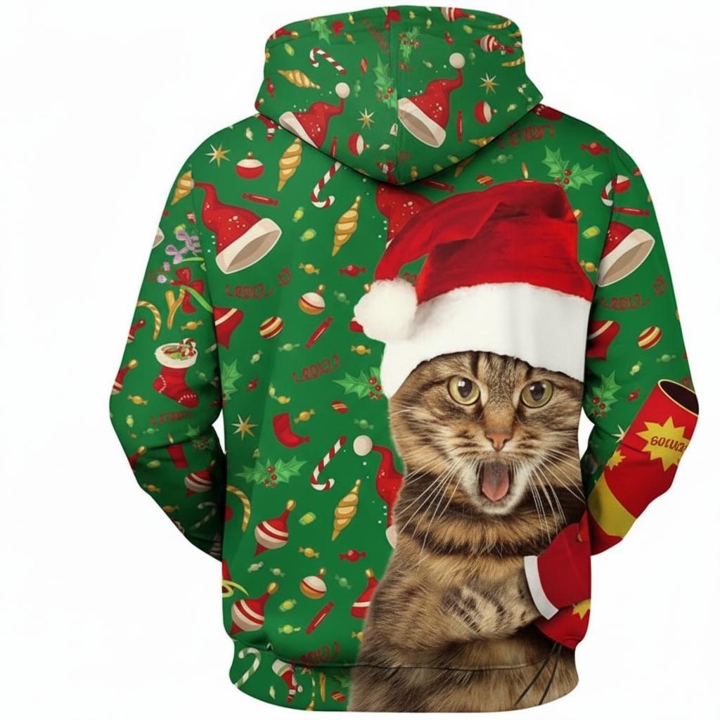Christmas All Over Print 3D Graphic Long Sleeve Hoodie