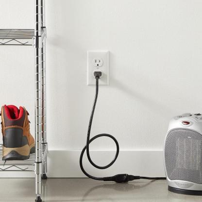 Indoor Extension Power Cord With Flat Plug