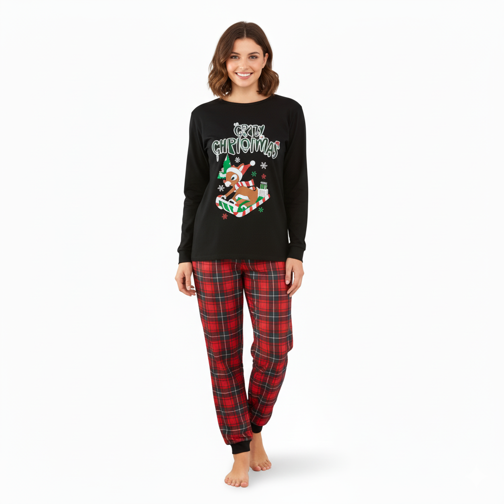 All Over Print Christmas Gingerbread Graphic Family Matching Pajama Set