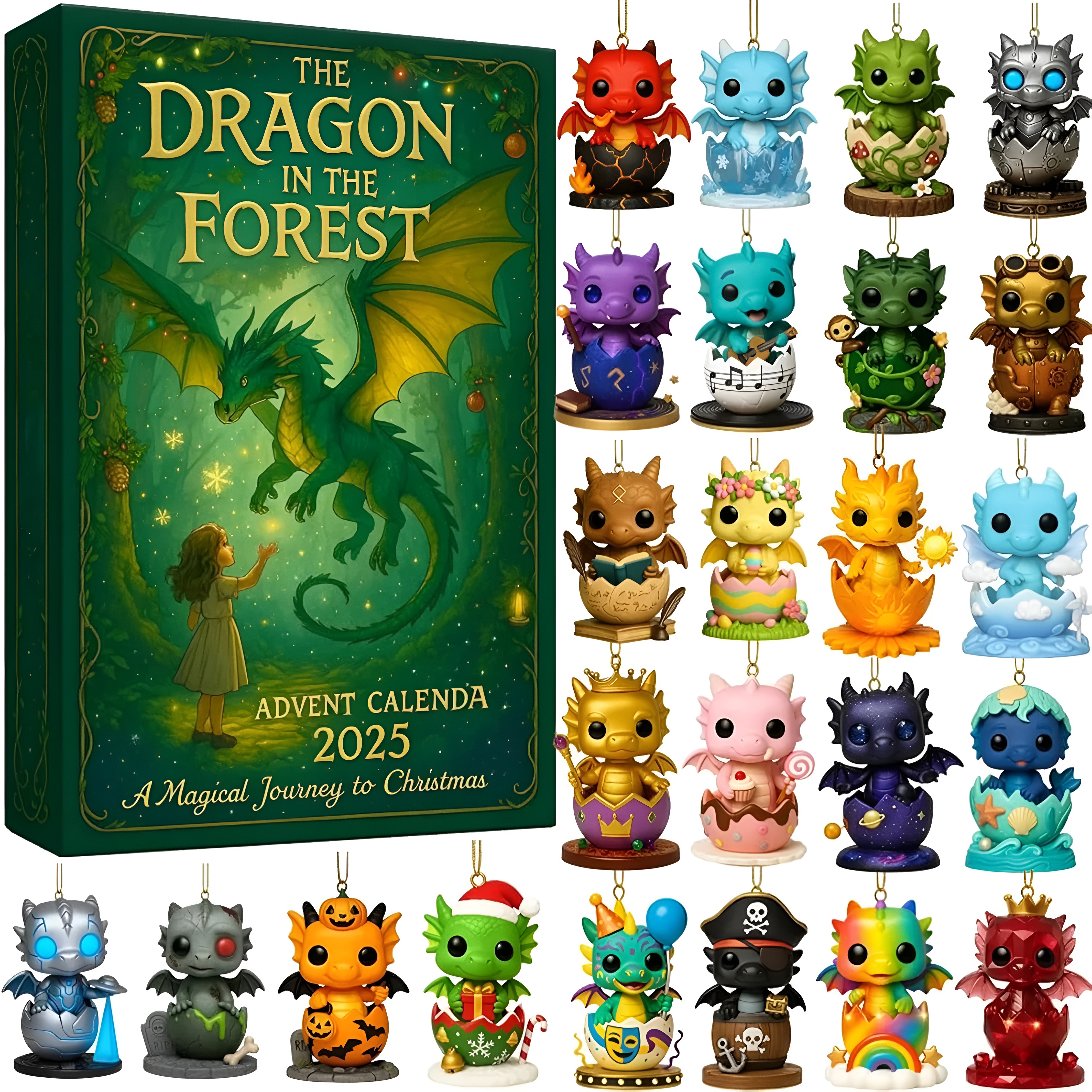 Dragon Christmas Ornament Advent Calendar