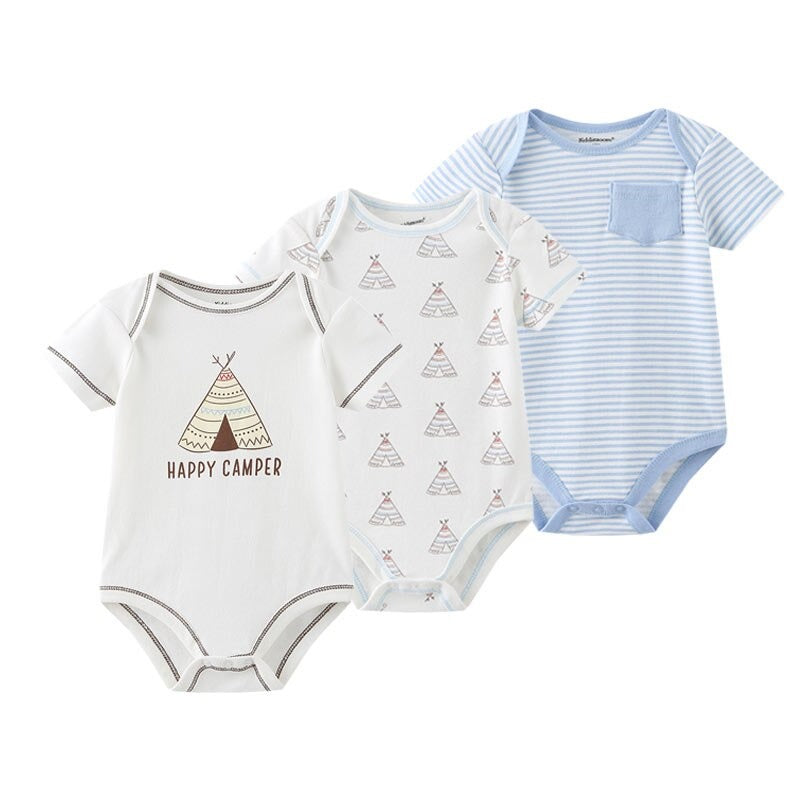 Baby Christmas Comfortable Bodysuits (3 Pcs)-Children Cloth Shop
