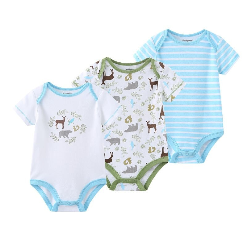 Baby Christmas Comfortable Bodysuits (3 Pcs)-Children Cloth Shop