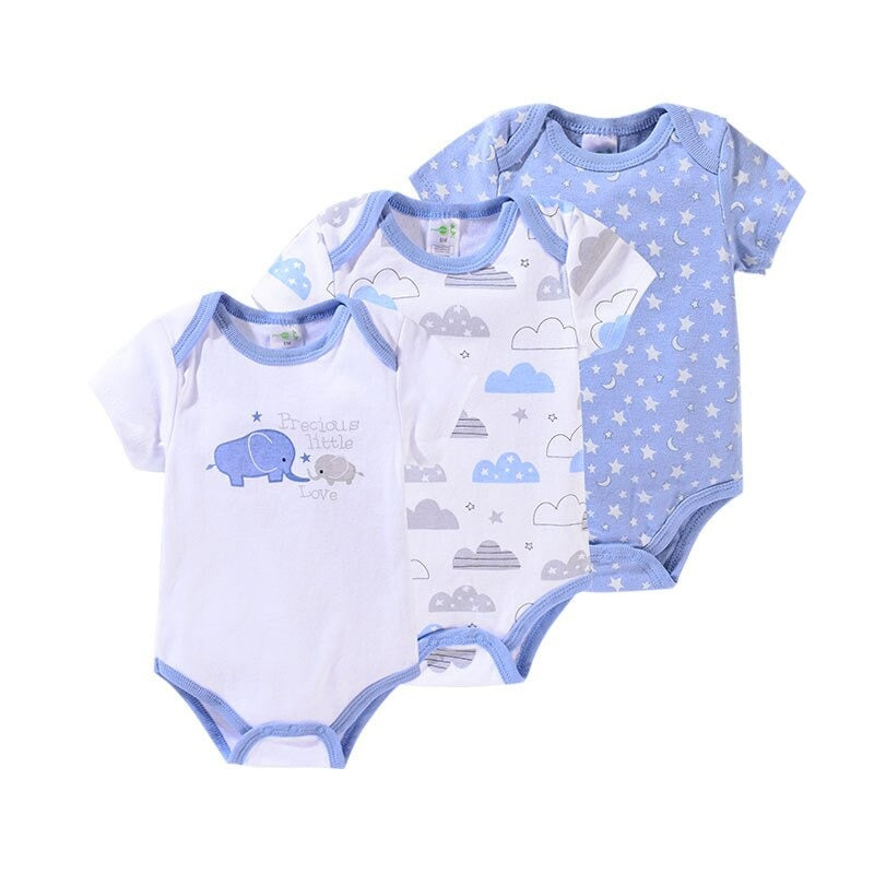 Baby Christmas Comfortable Bodysuits (3 Pcs)-Children Cloth Shop