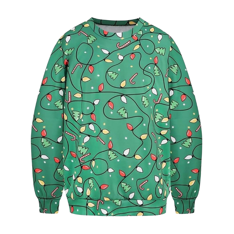 Candy Cane Themed Christmas Sweatshirt 6XL