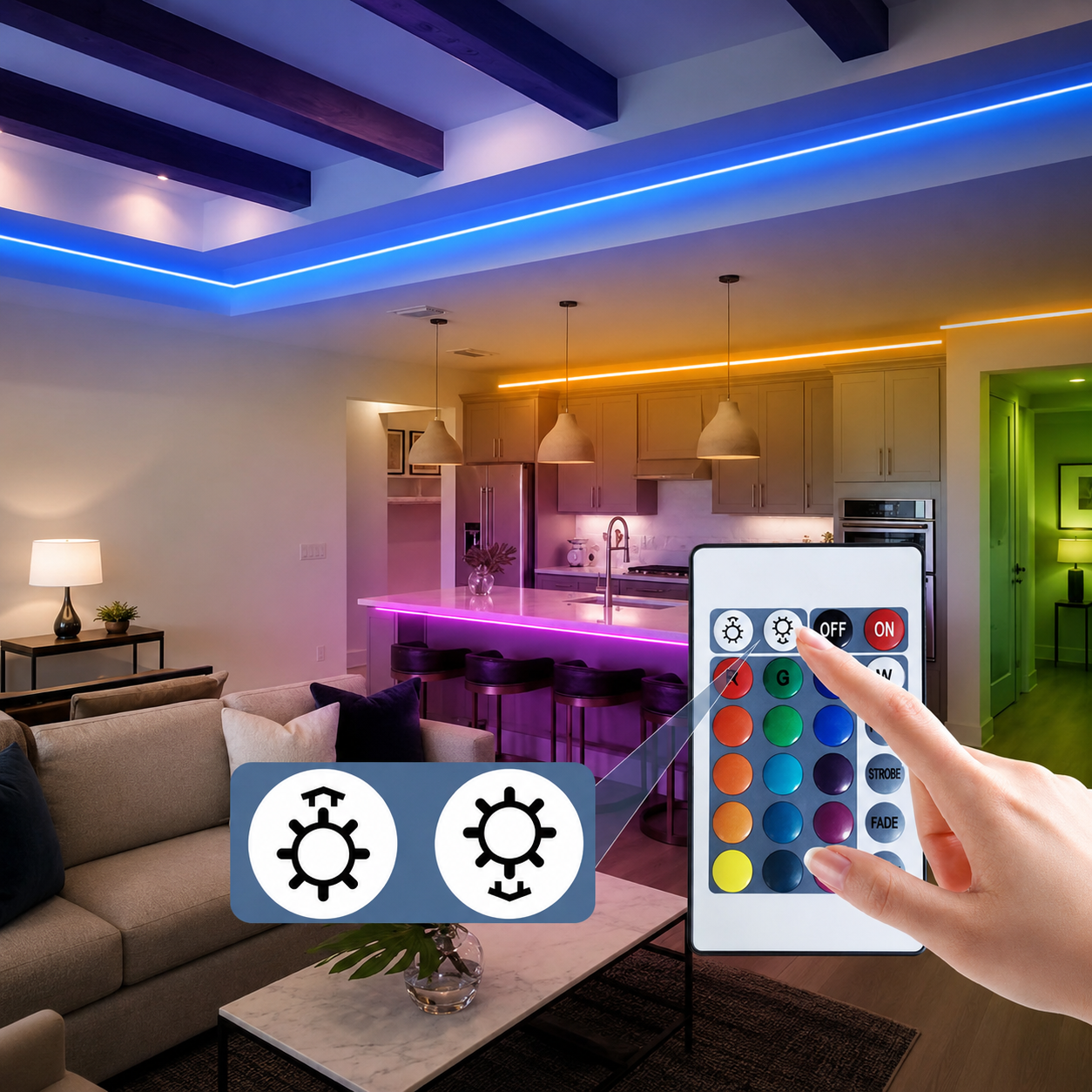 USB LED Strip Lights with Remote Control for Home and TV Decor