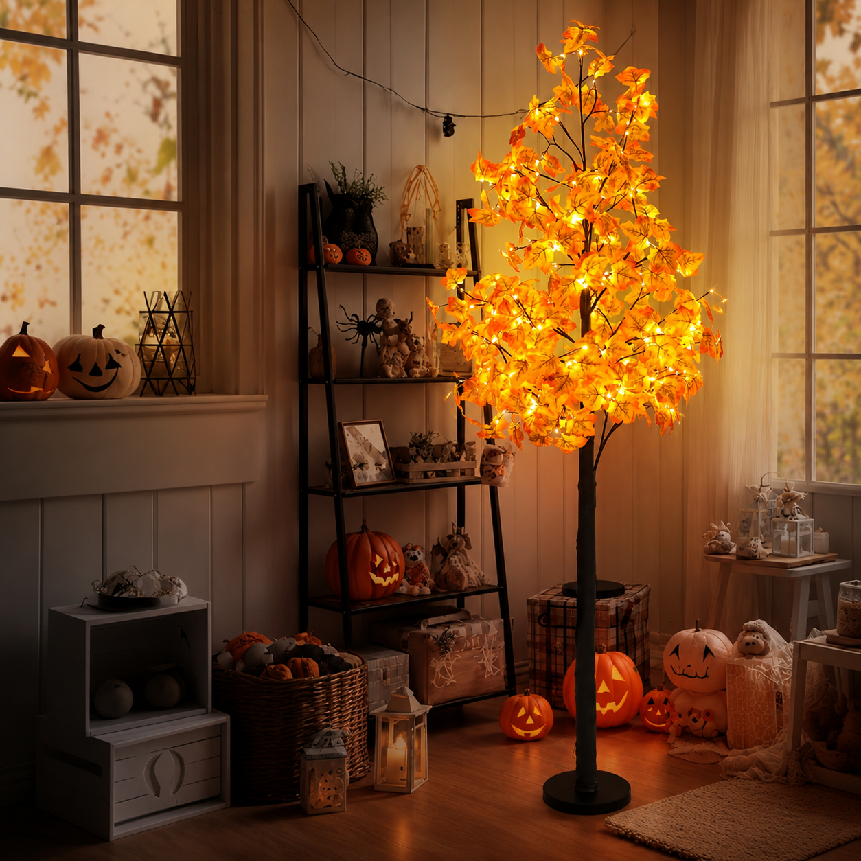 LED Maple Tree for Autumn and Holiday Christmas Decor