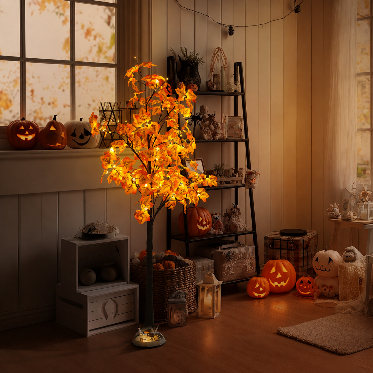 LED Maple Tree for Autumn and Holiday Christmas Decor