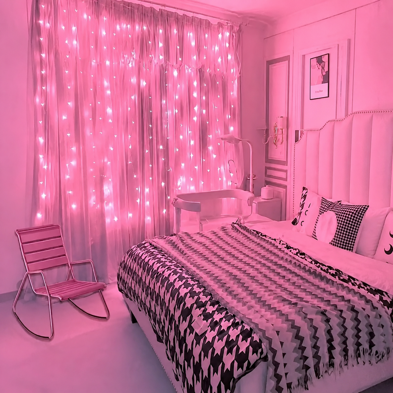 LED Curtain Christmas Lights With Remote Control  
