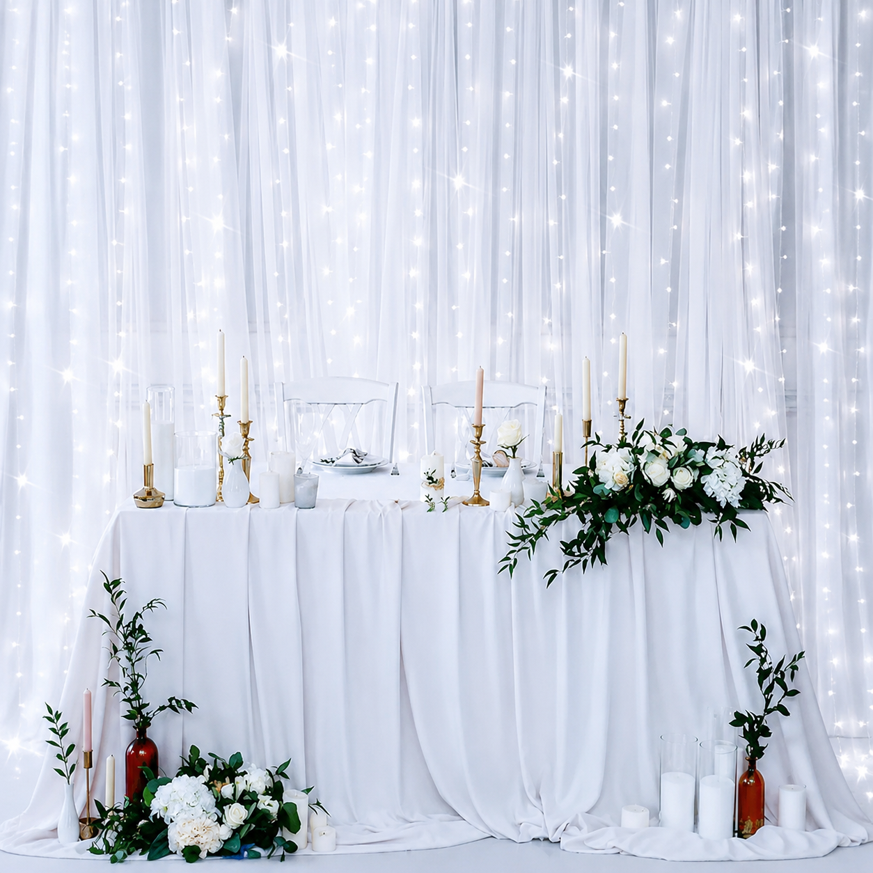 LED Curtain Christmas Lights With Remote Control  