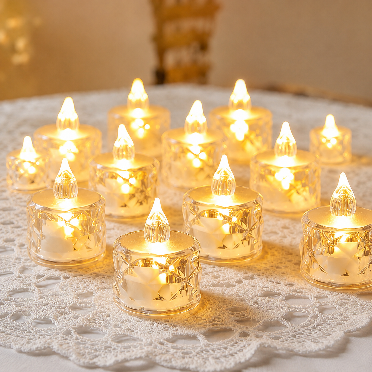 Flameless LED Tea Lights For Christmas Decor