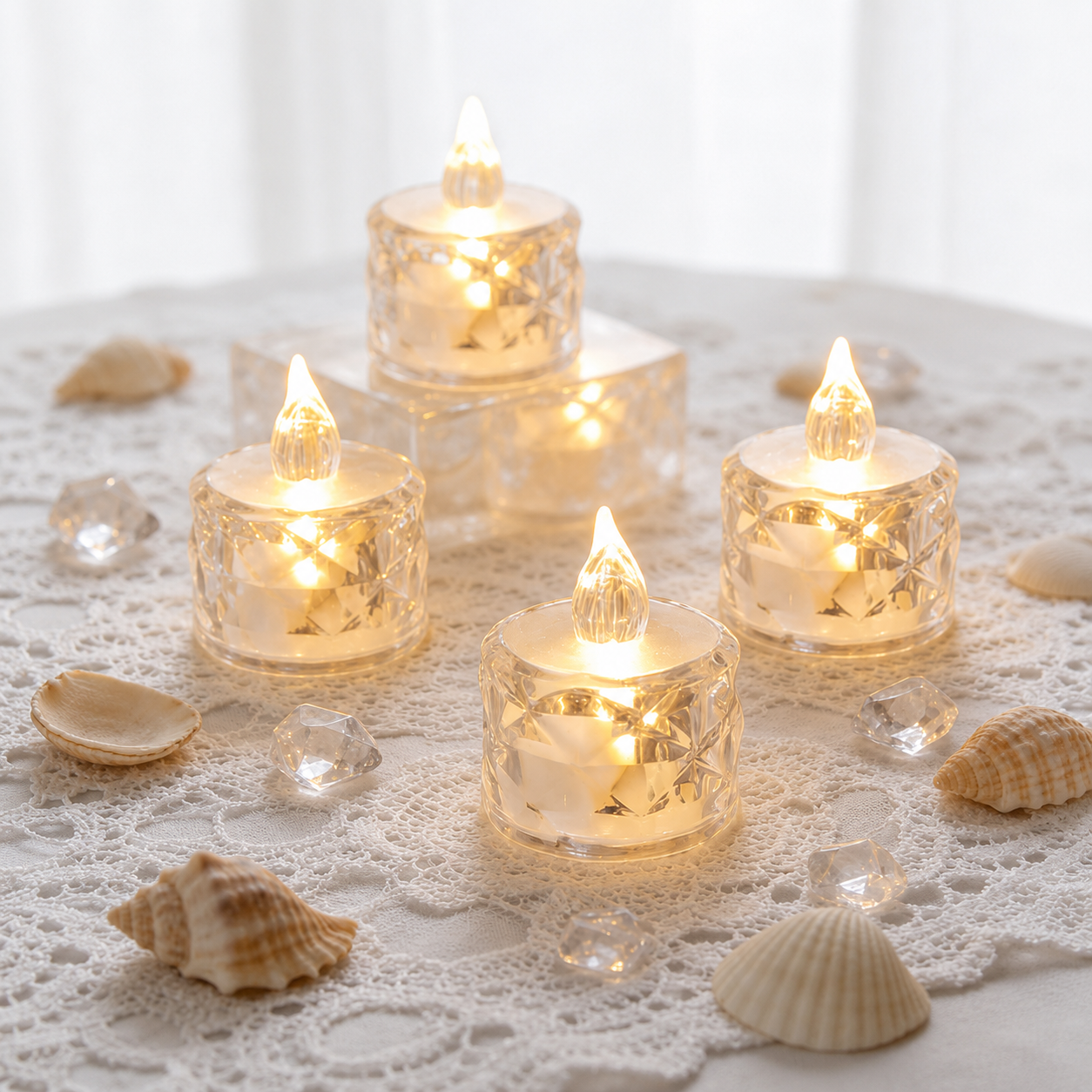 Flameless LED Tea Lights For Christmas Decor