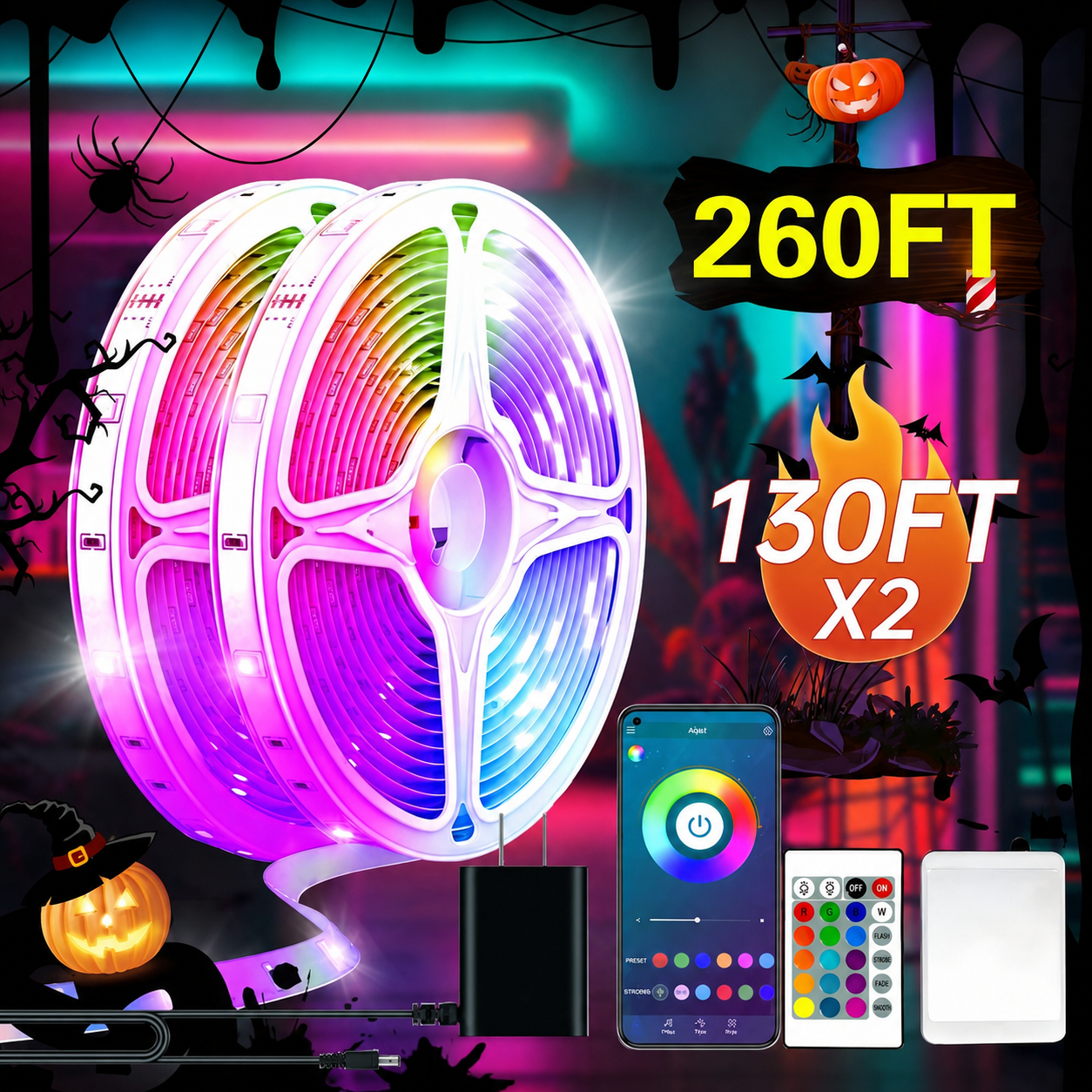 Smart Christmas LED Strip Lights With App And Remote Control   
