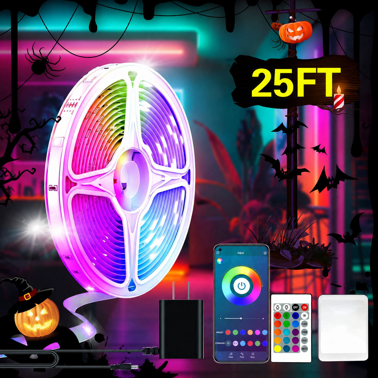 Smart Christmas LED Strip Lights With App And Remote Control   
