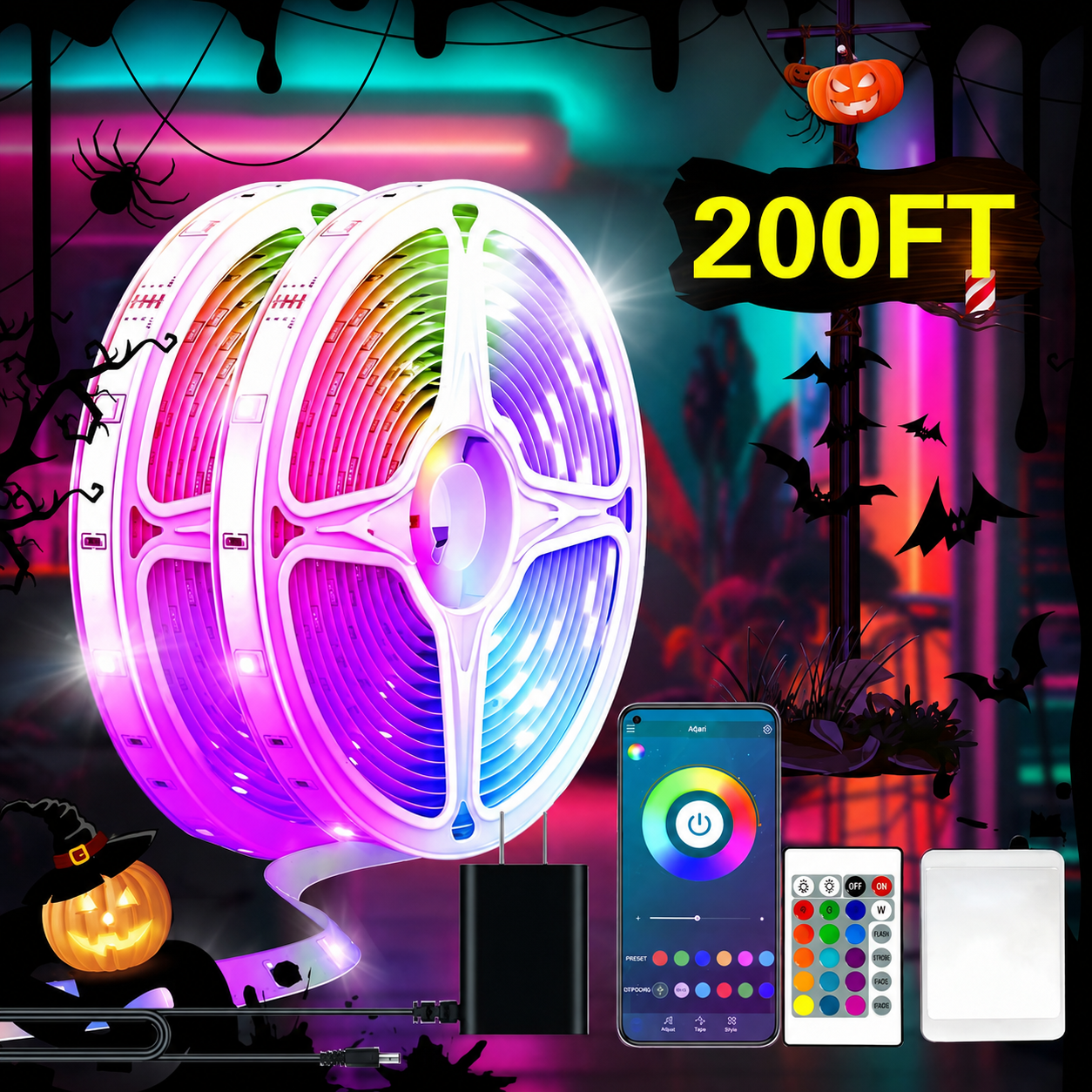 Smart Christmas LED Strip Lights With App And Remote Control   
