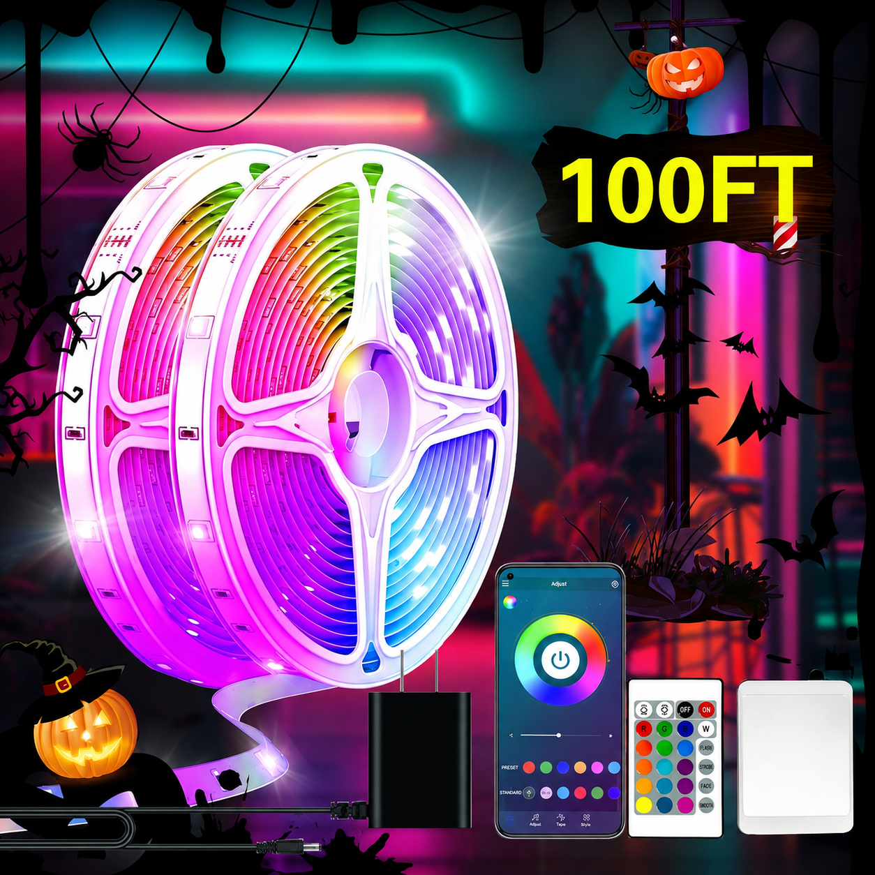 Smart Christmas LED Strip Lights With App And Remote Control   