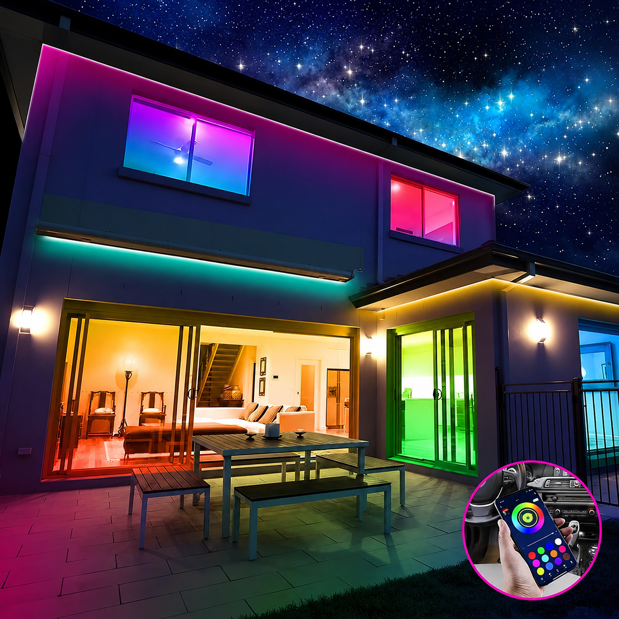 Remote Control LED Strip Christmas Lights For Room Lighting  