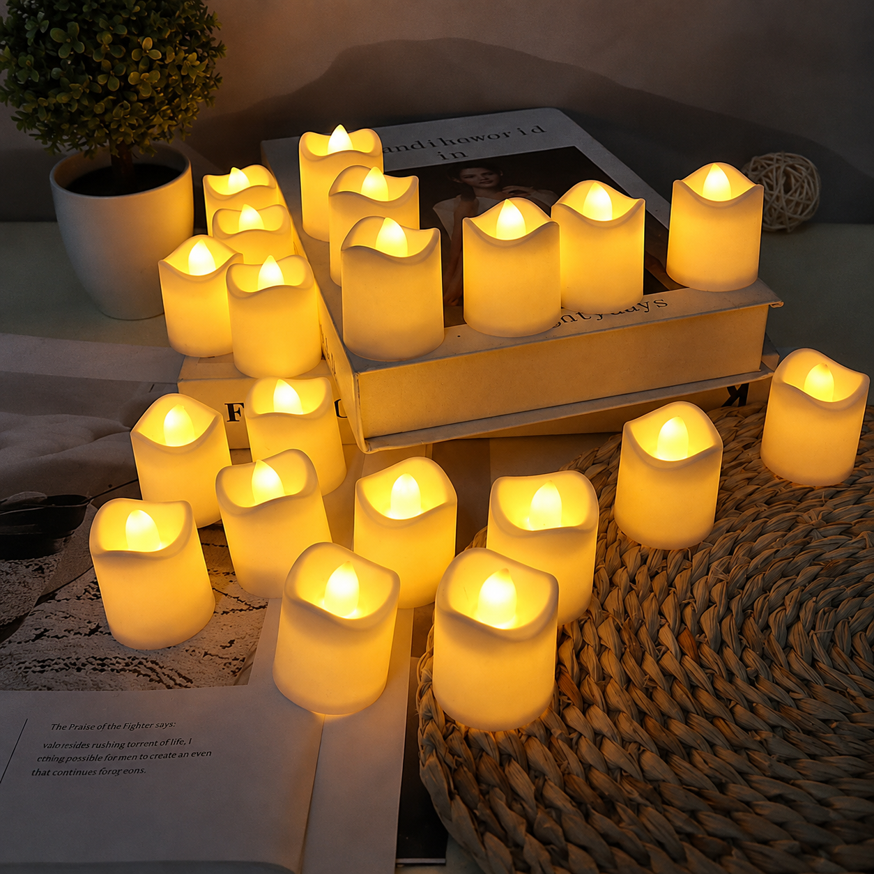 Decorative Christmas LED Night Light Candles For Room Decor  