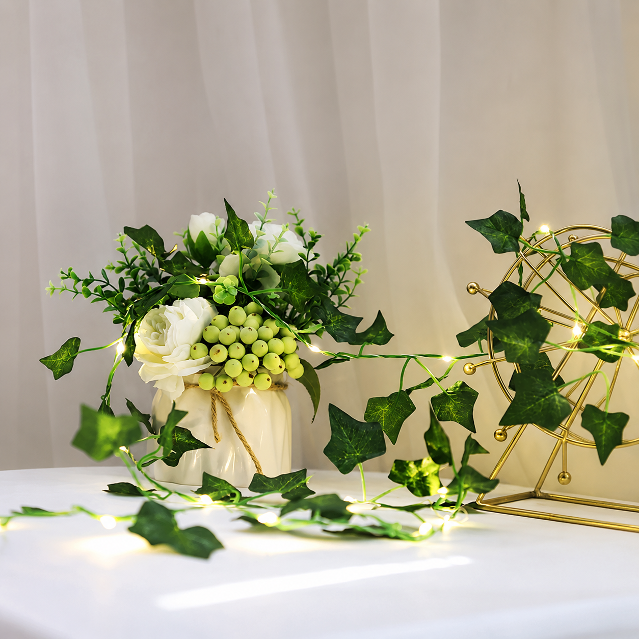 Indoor Holiday Garland Christmas String Lights 