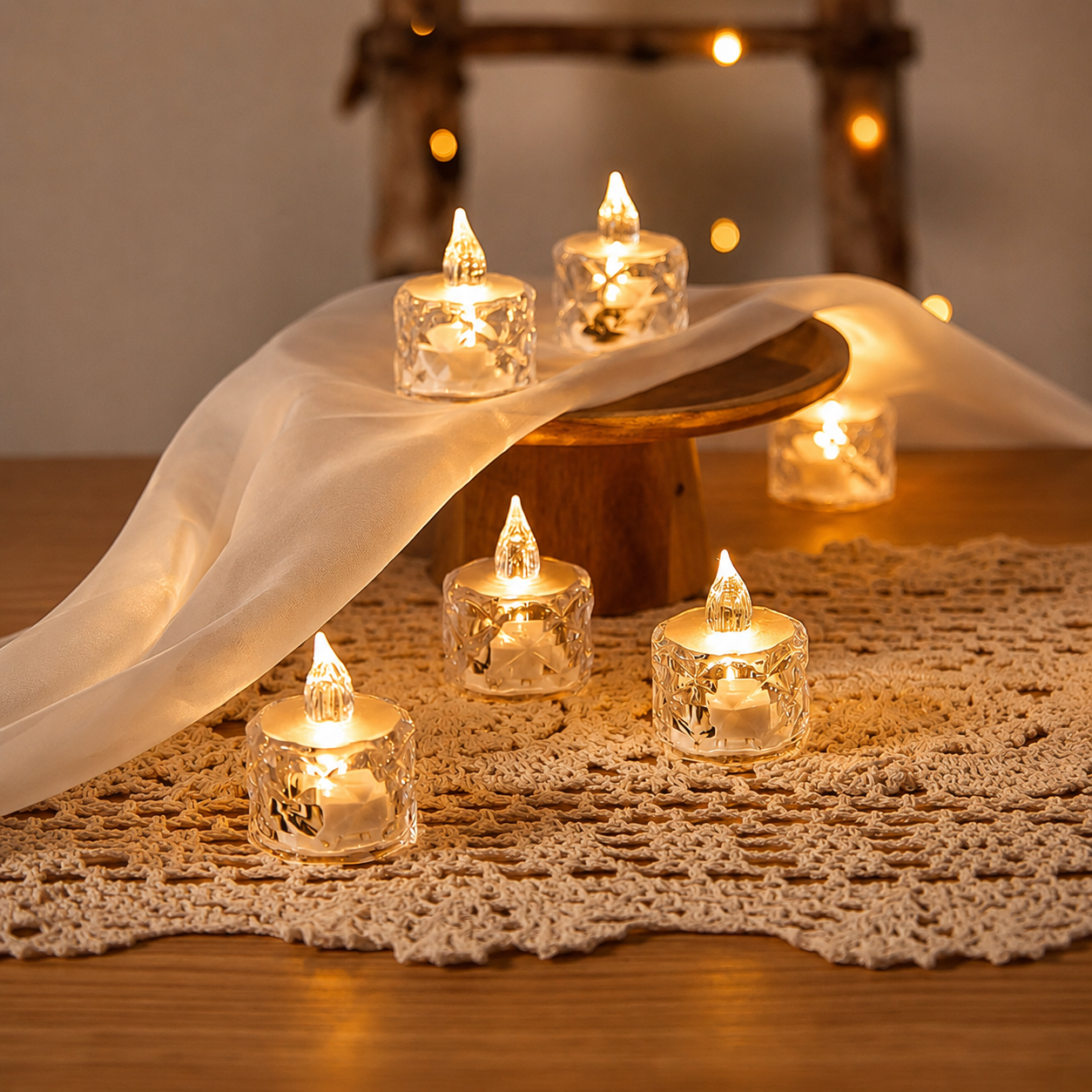 Flameless LED Tea Light Candles For Christmas Decor