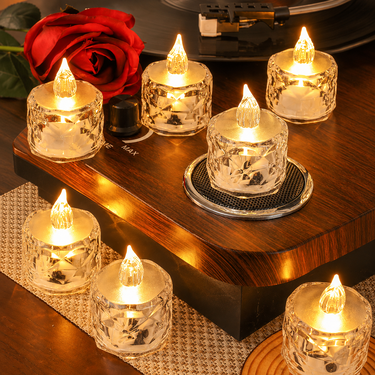Flameless LED Tea Light Candles For Christmas Decor
