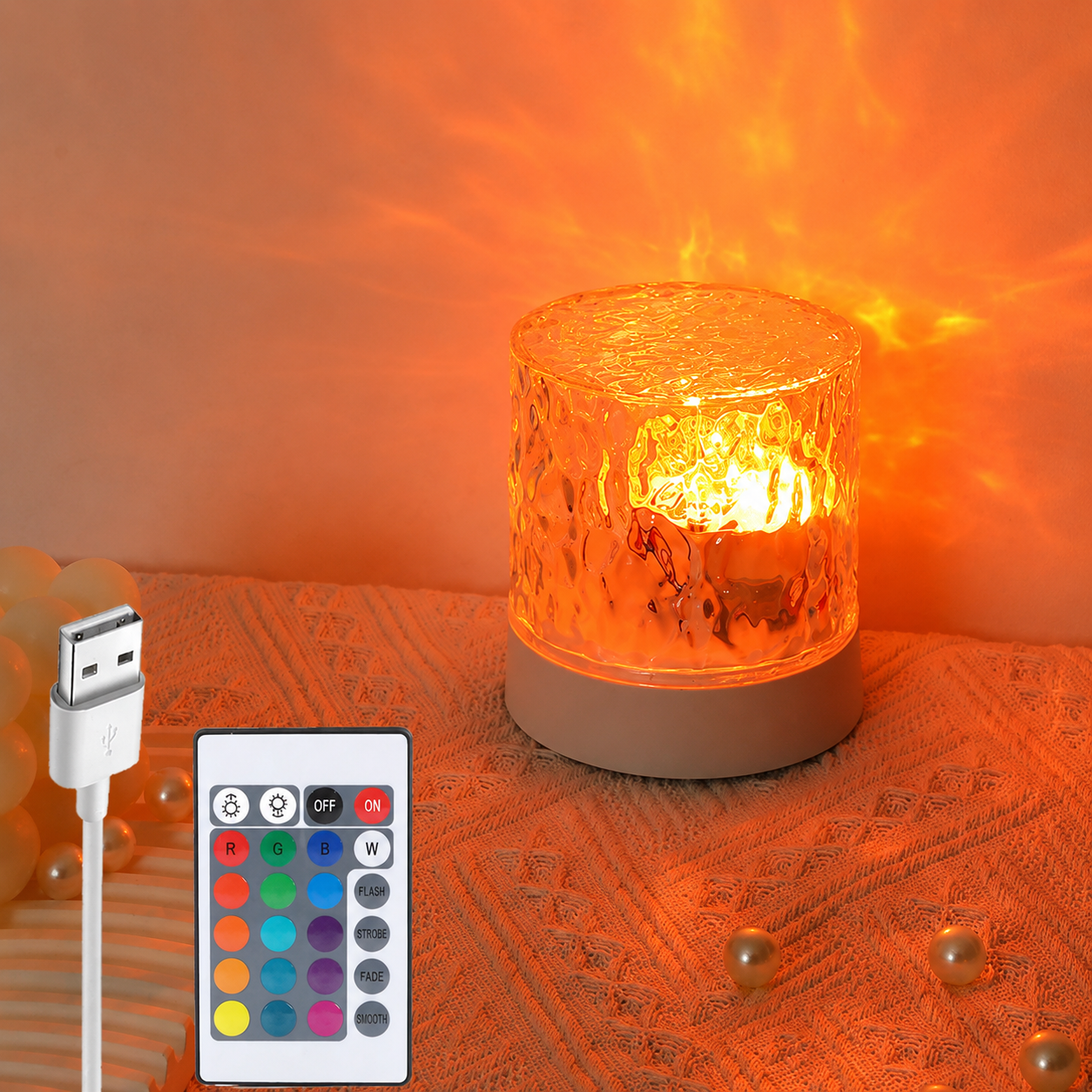 USB Powered RGB Water Wave Christmas Lamp  