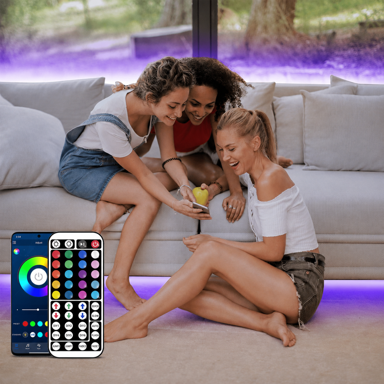 USB RGB LED Strip Christmas Lights With App Control