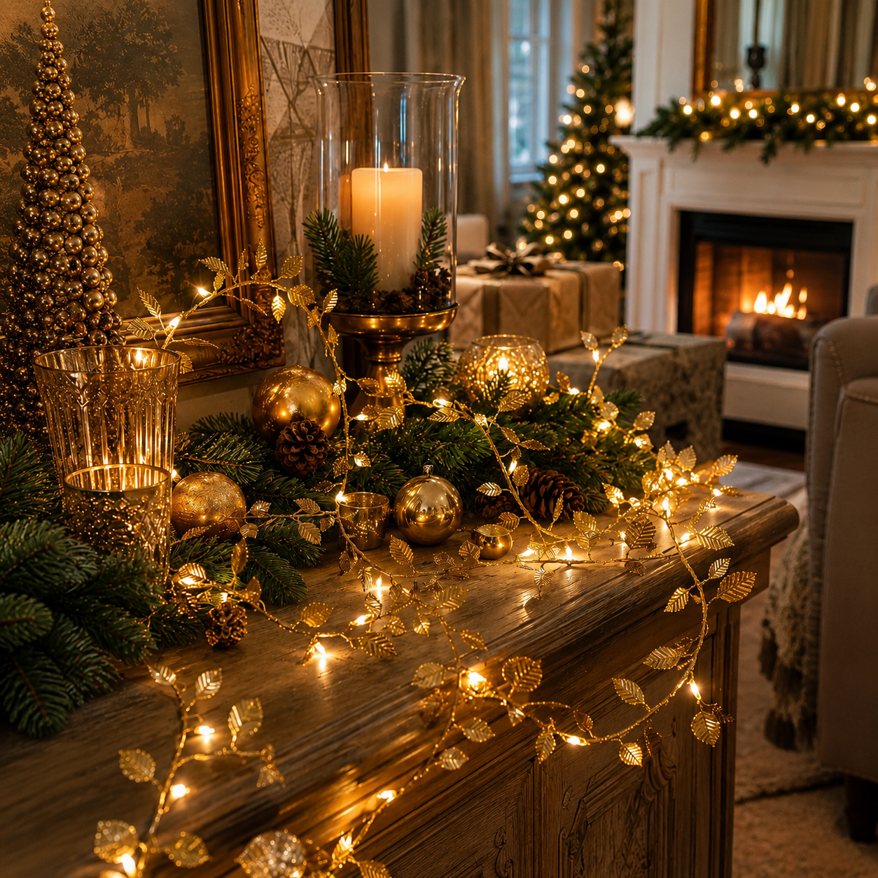 Artificial String Lights For Halloween And Christmas Decor