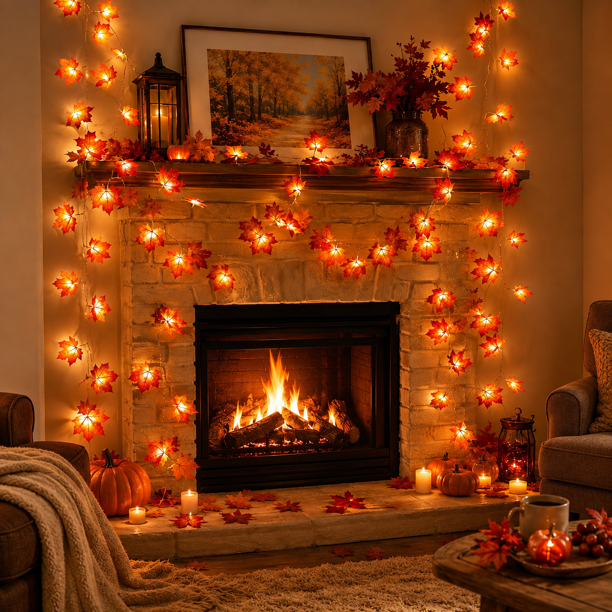 Artificial String Lights For Halloween And Christmas Decor