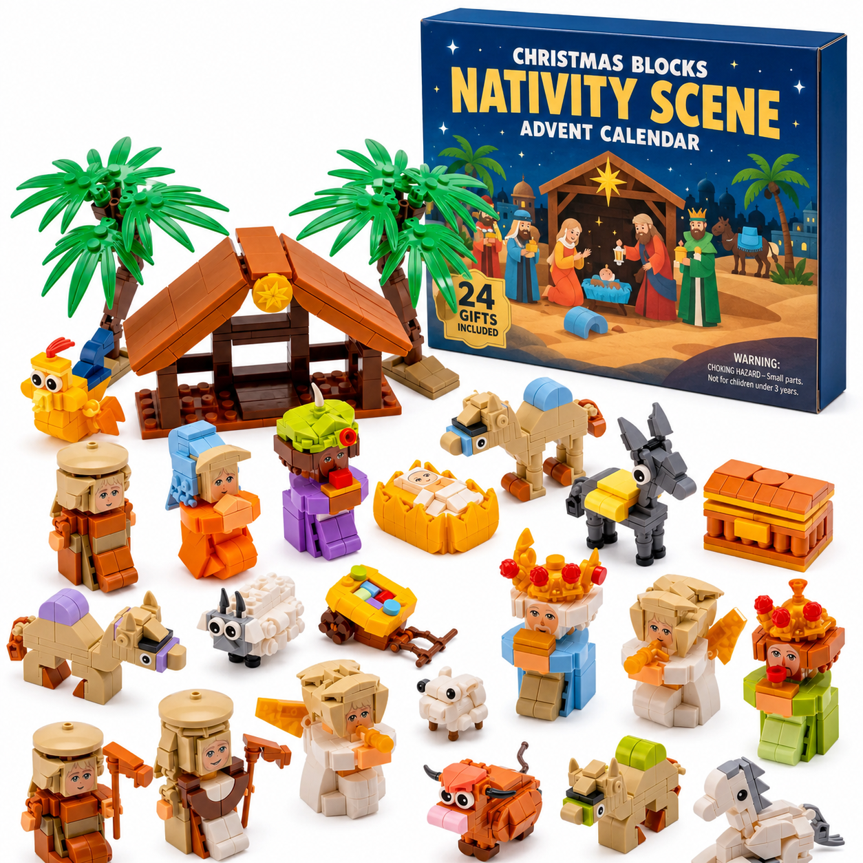 2026 Christmas Advent Calendar Building Blocks For Kids