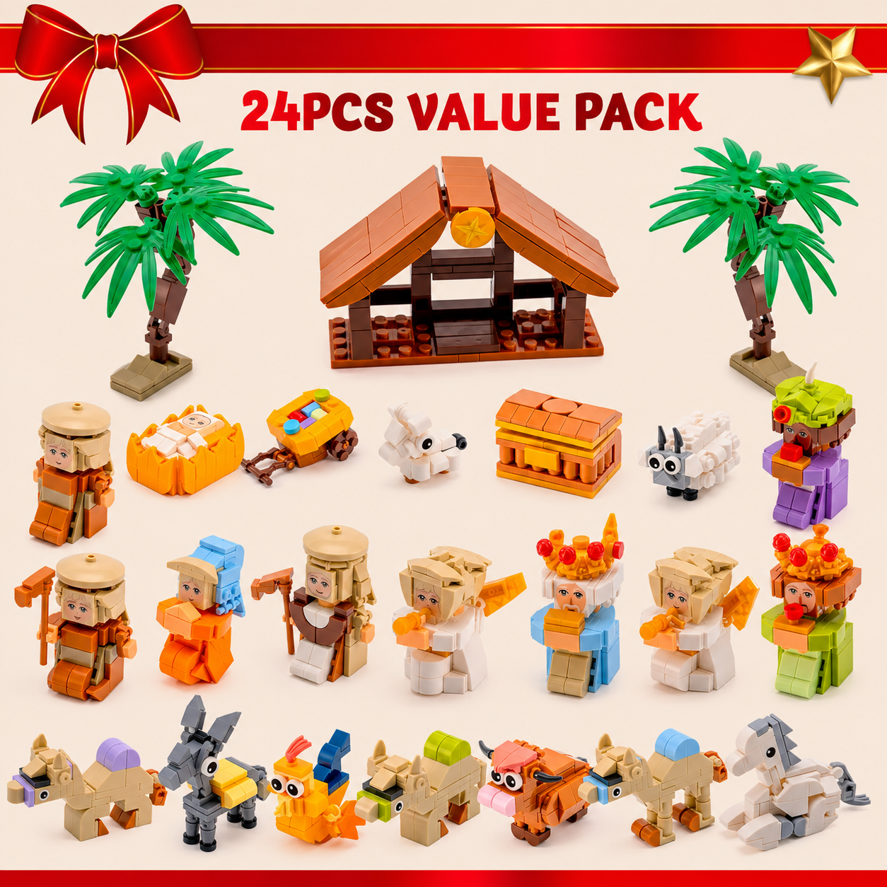 2026 Christmas Advent Calendar Building Blocks For Kids