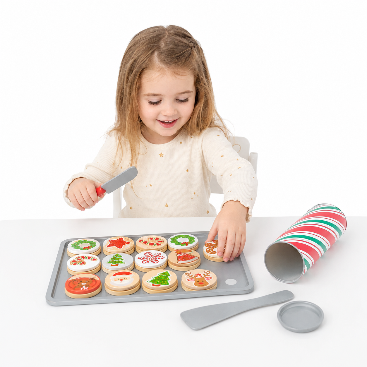 Slice And Bake Christmas Cookie Play Set For Kids