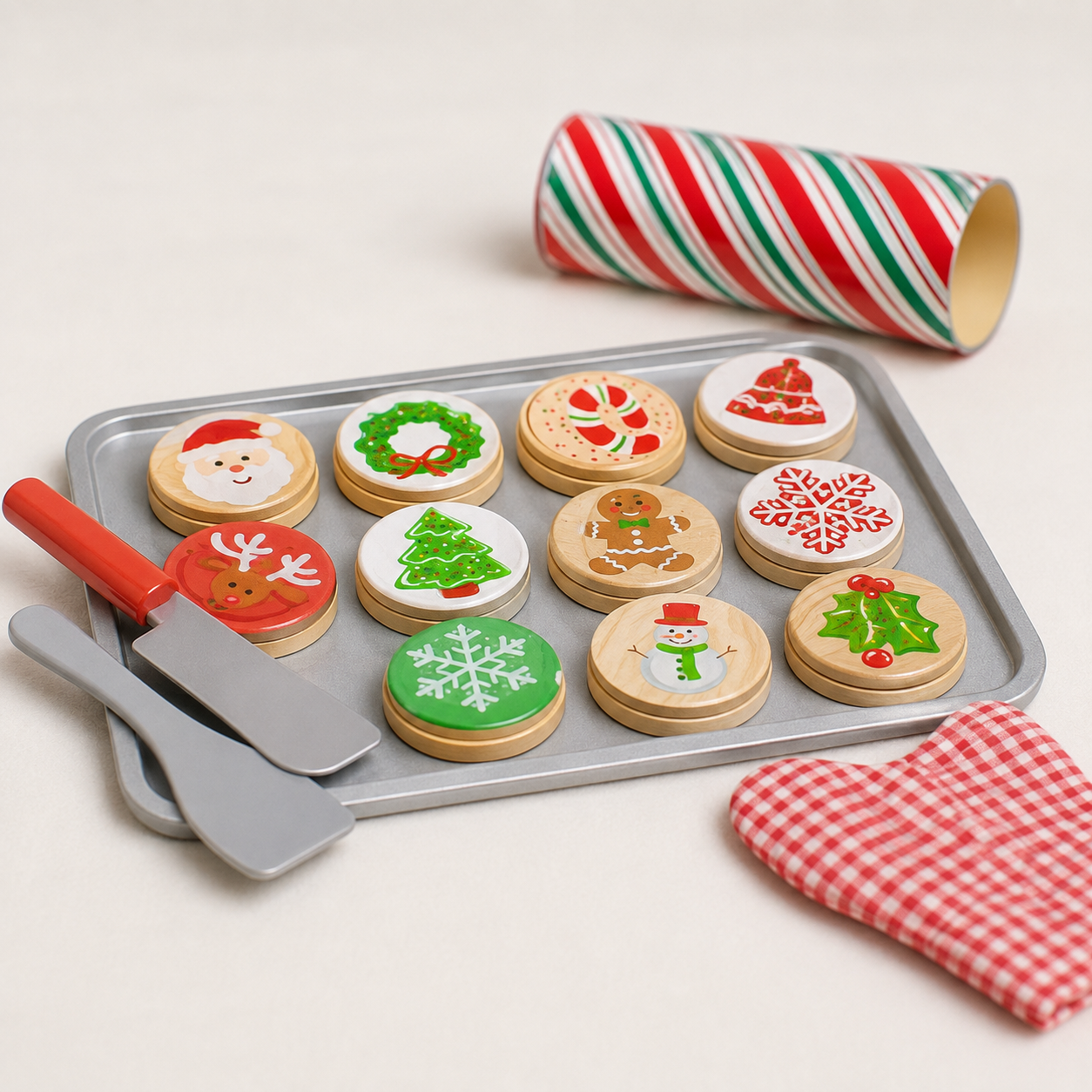 Slice And Bake Christmas Cookie Play Set For Kids