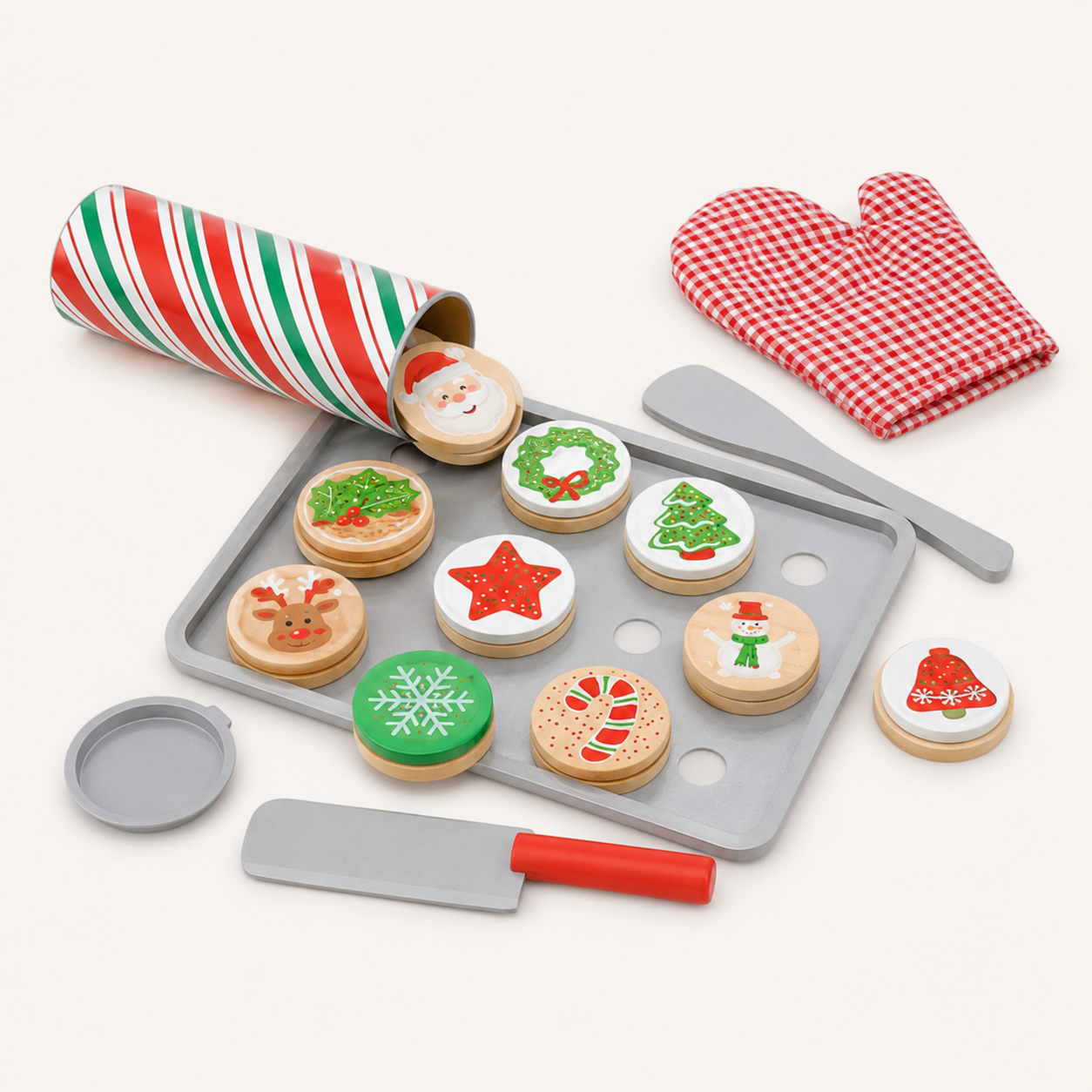 Slice And Bake Christmas Cookie Play Set For Kids