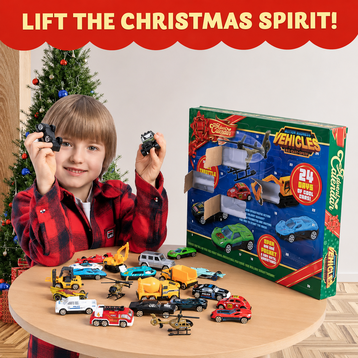 Party Calendar Diecast Cars Set Christmas Toy For Kids