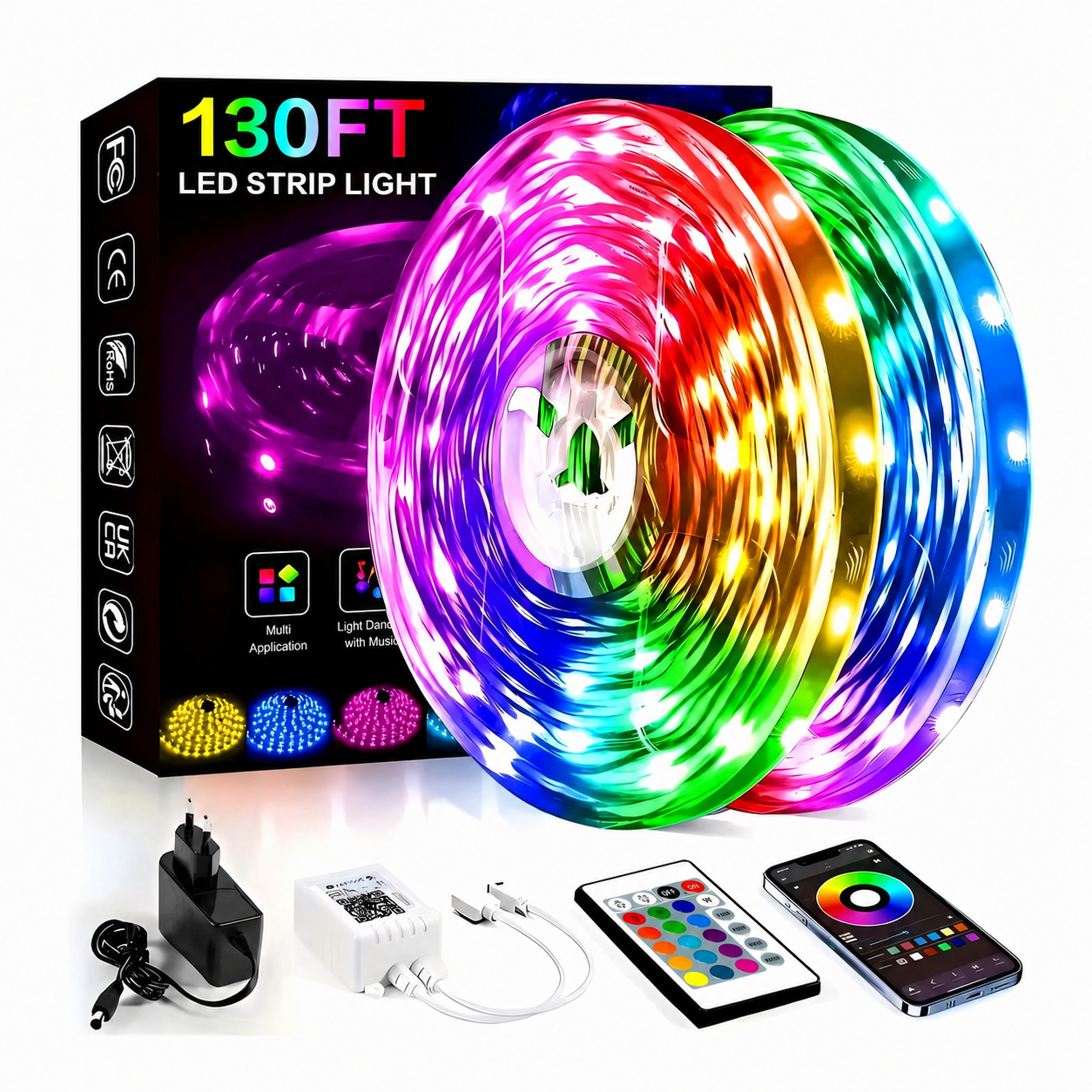 Music Sync LED Strip Christmas Lights For Bedroom   
