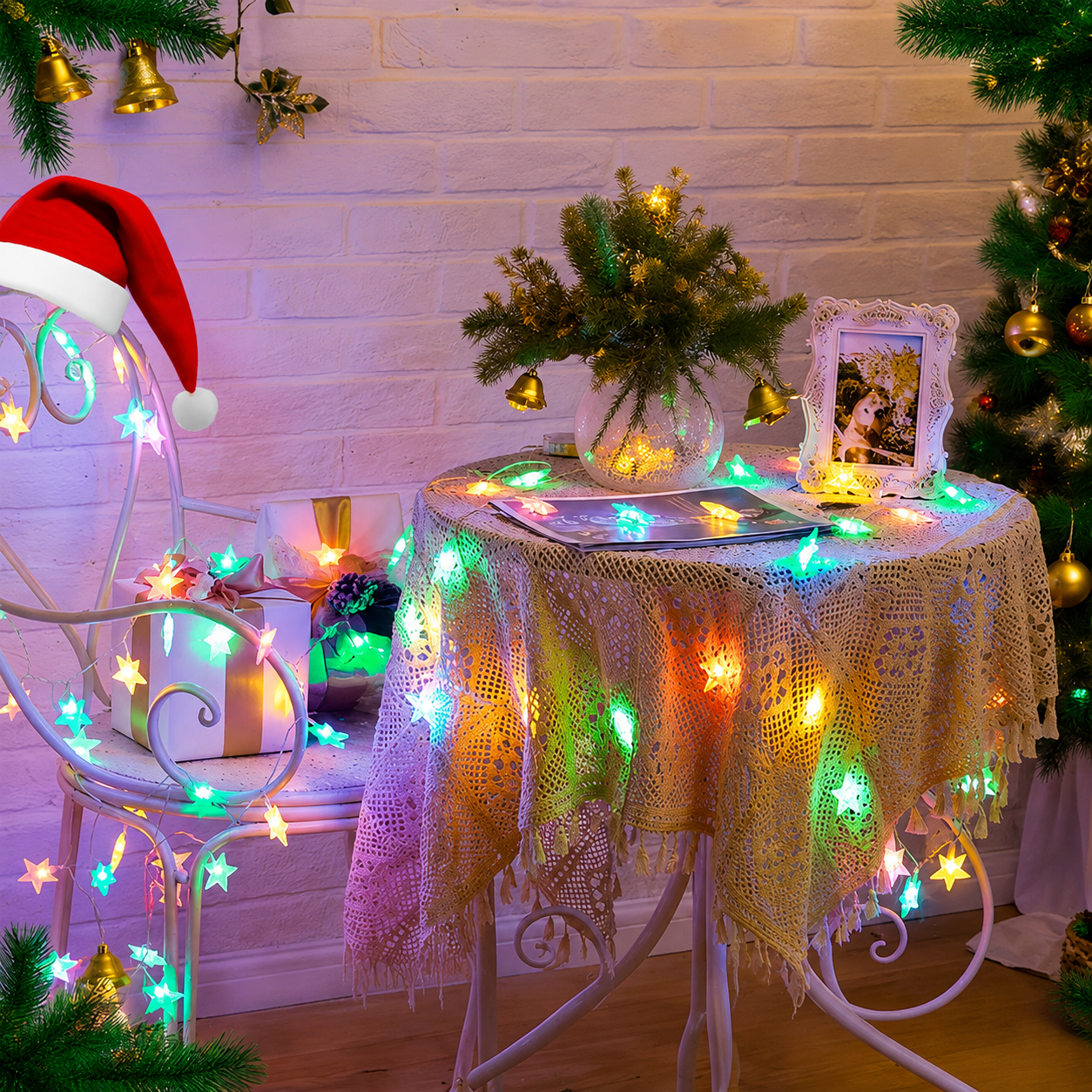 Battery Powered Star Fairy String Lights For Christmas Decor