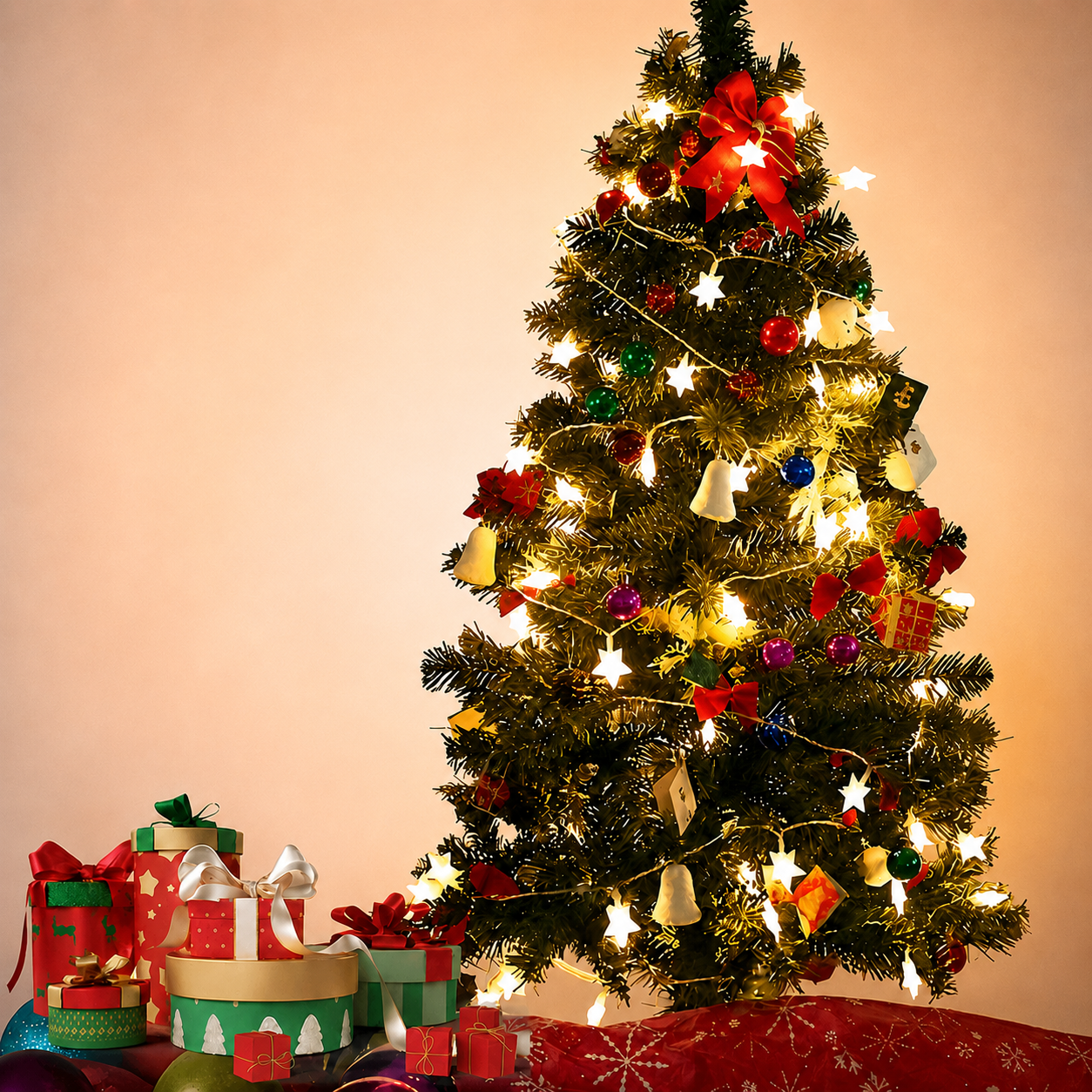 Battery Powered Star Fairy String Lights For Christmas Decor