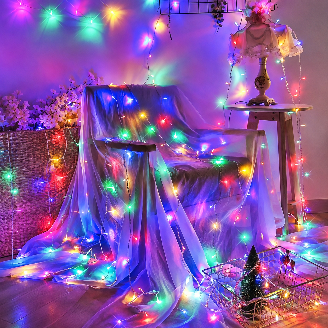 Indoor LED Fairy Christmas String Lights For Holiday Camping  