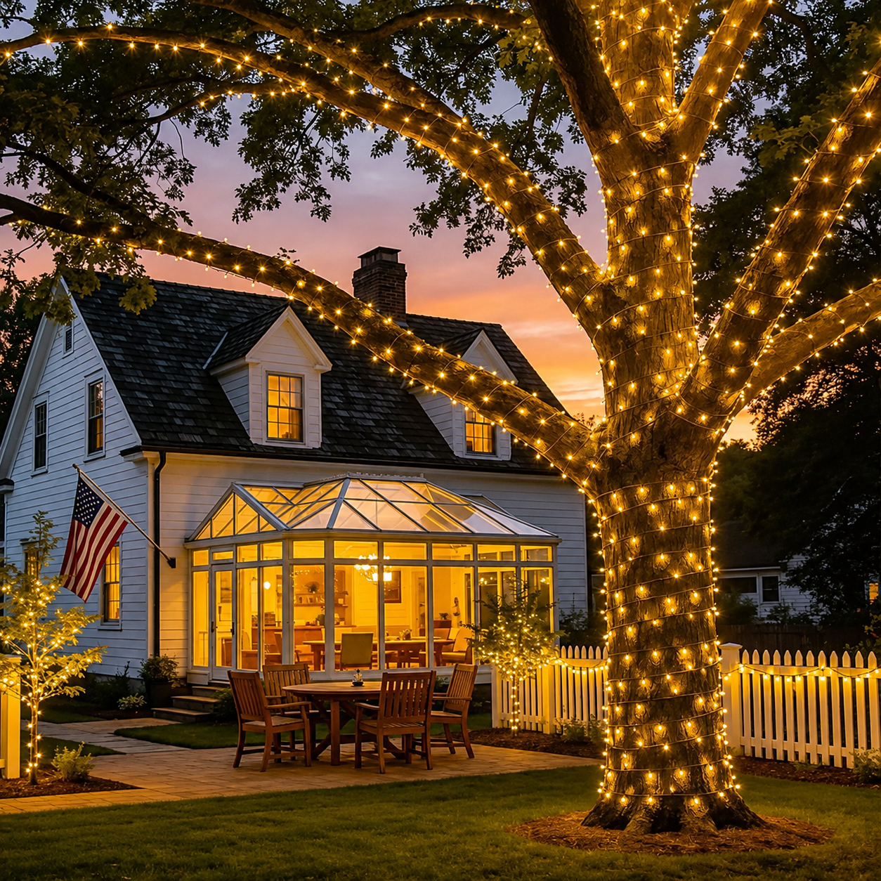 Pack of 2 Solar Powered Christmas String Lights with 400 LED and 8 Lighting Modes