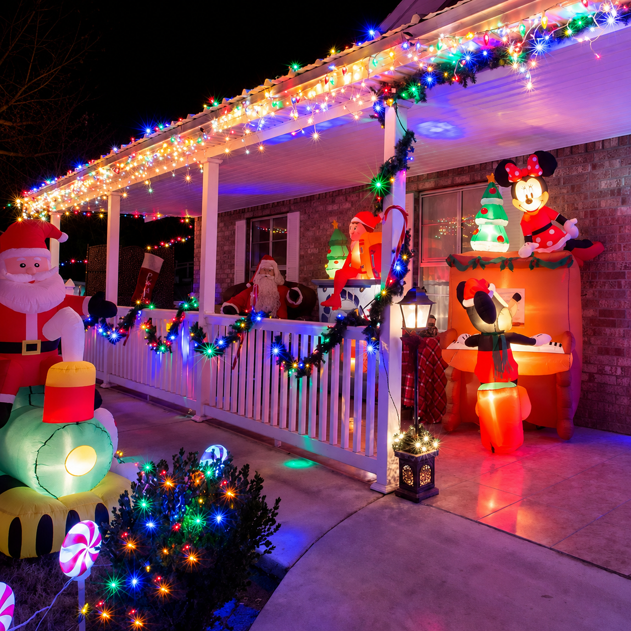 Pack of 2 Solar Powered Christmas String Lights with 400 LED and 8 Lighting Modes