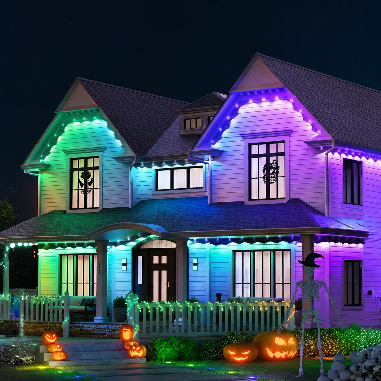 Smart Permanent Outdoor Christmas Eave Lights with App Remote and Voice Control