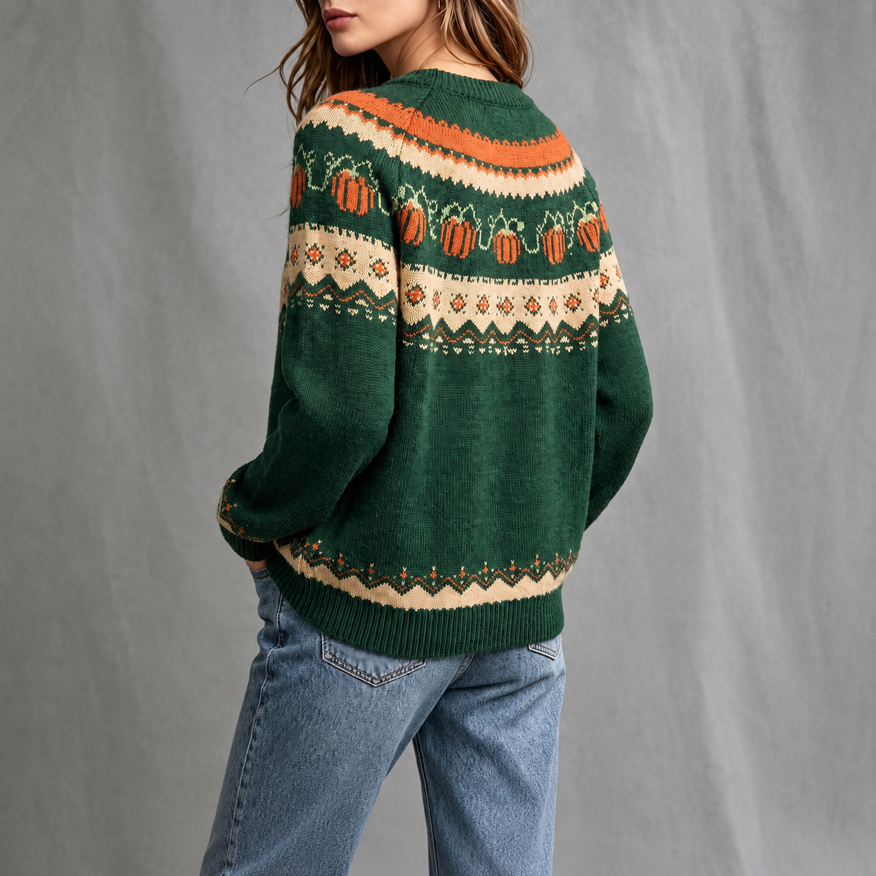 Casual Loose Knit Christmas Halloween Long Sleeve Party Sweater For Women