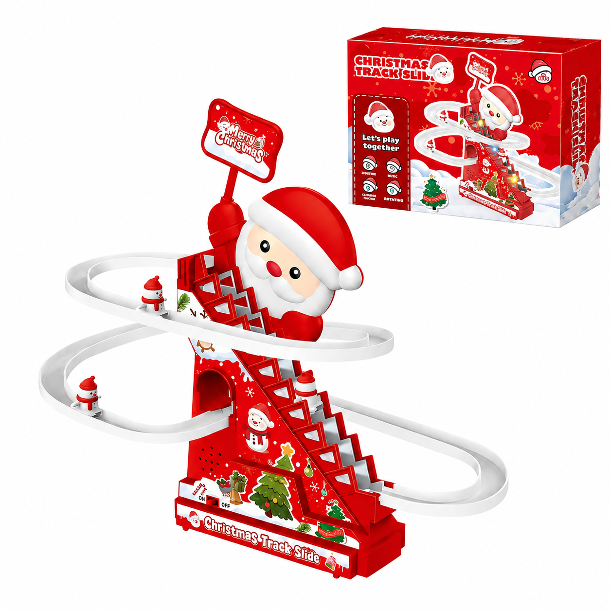 Christmas Electric Stair Climbing Snowman Toy