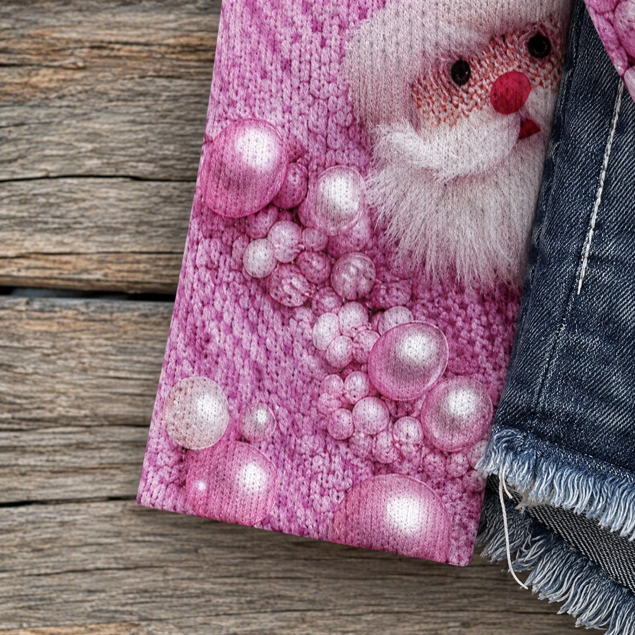Casual Knit Christmas Santa Claus Pullover Sweater For Women