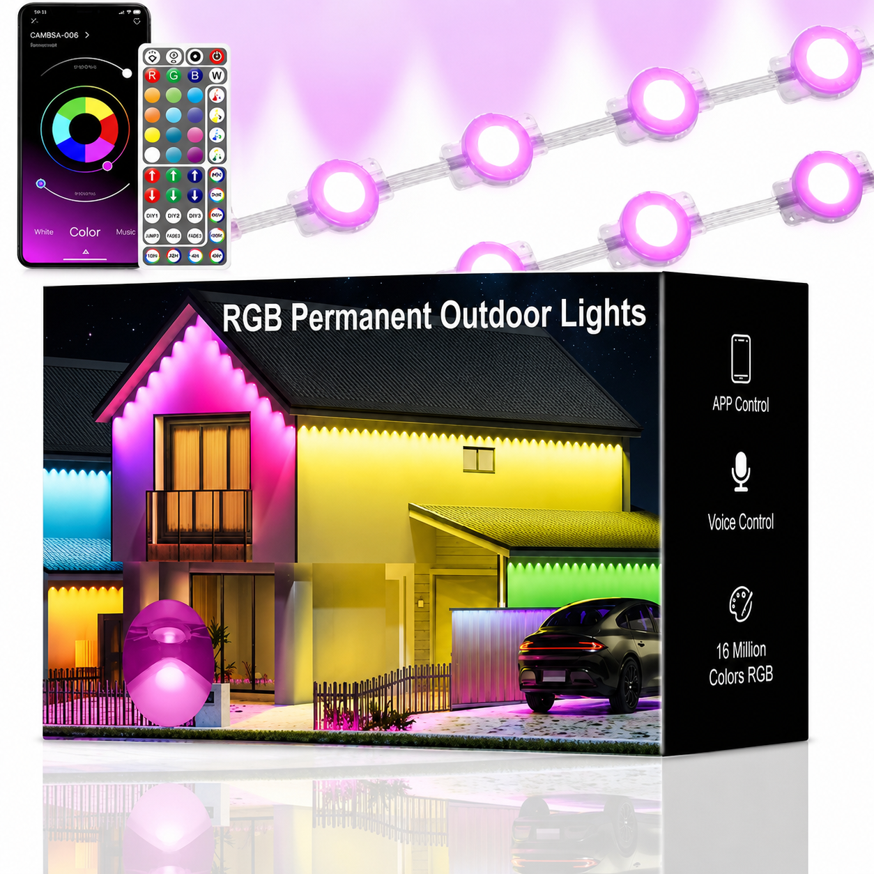 Smart Christmas Eave Lights for Outdoor Decor with App and Remote Control