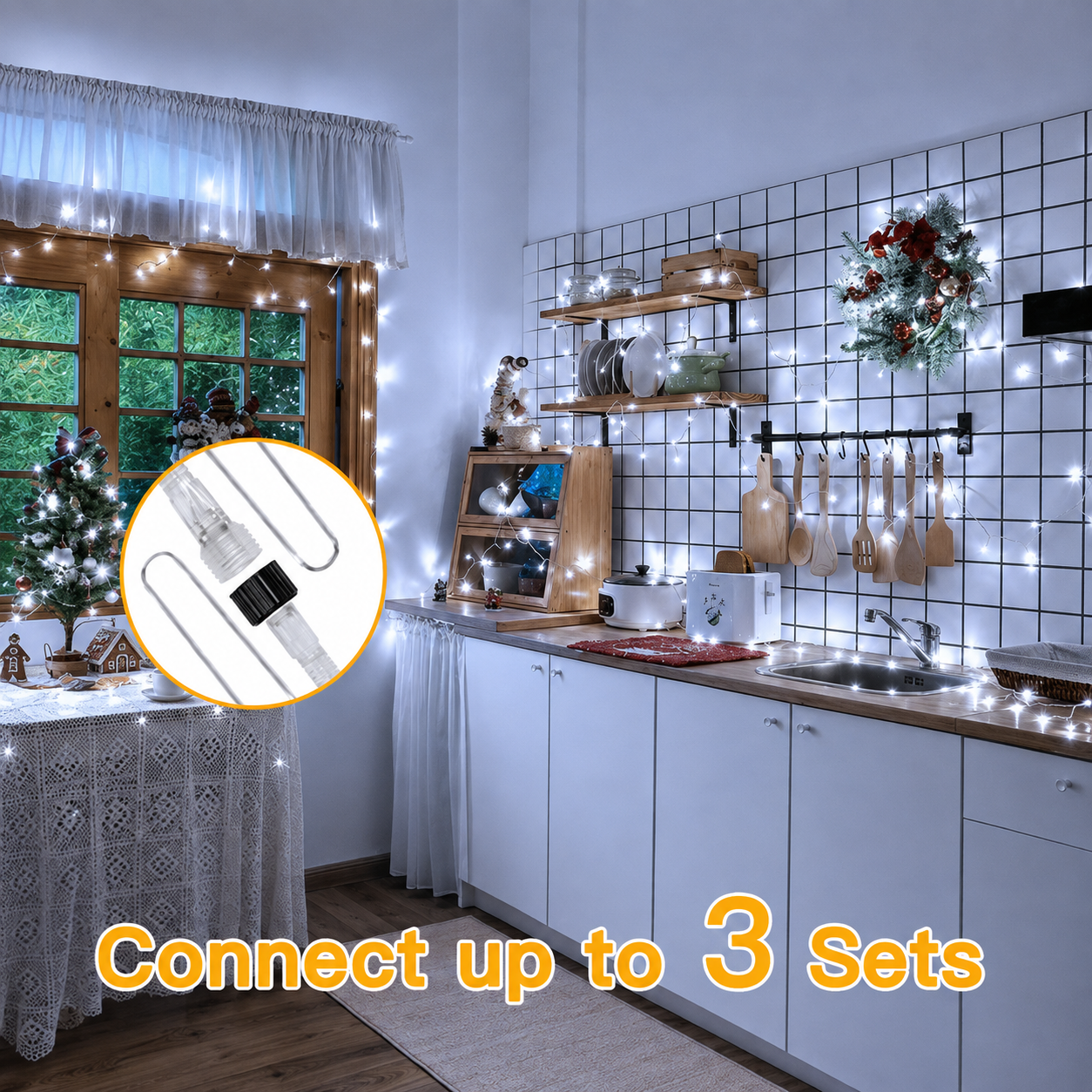 200 LED Christmas Outdoor And Indoor String Lights With 8 Modes