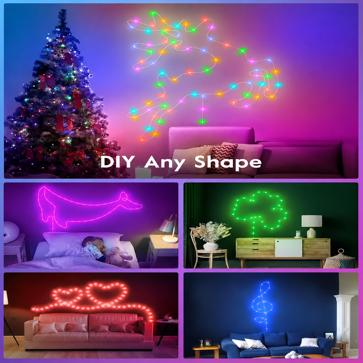 Christmas Fairy Lights With Remote Controlled And Music Sync