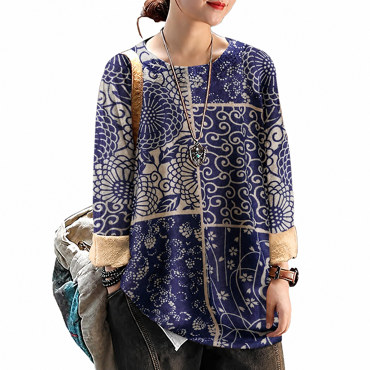 Christmas Snowman Graphic Knit Pullover Sweater for Women