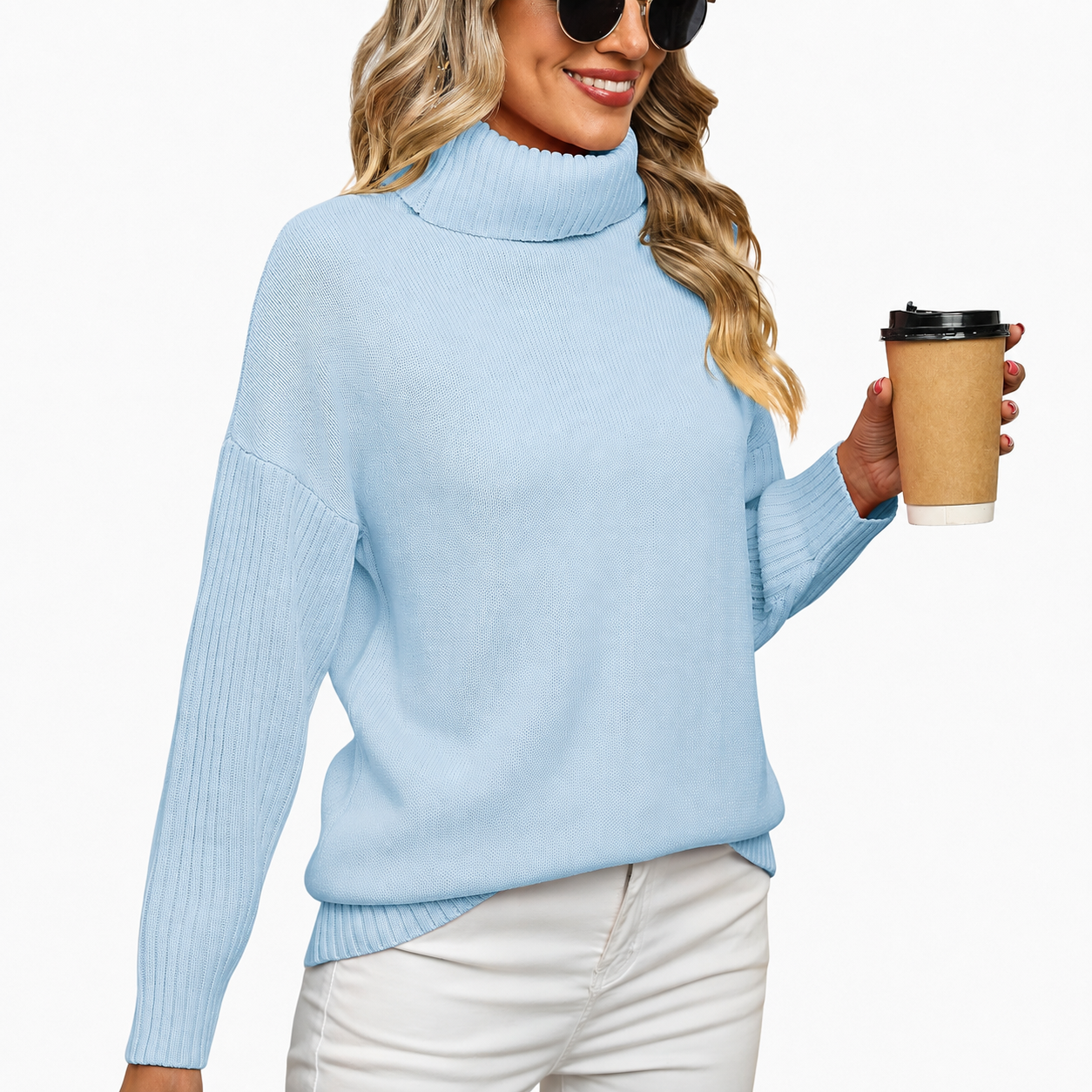 Chunky Oversized Ribbed Knit Christmas Pullover Sweater for Women
